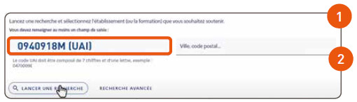 Ecran étape 01 et 02